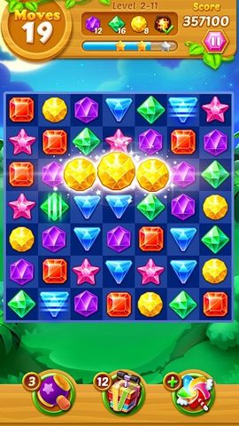 Screenshot 1: Jewels Track - Match 3 Puzzle