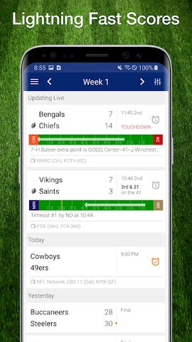 Screenshot 1: Scores App: Football Live Plays, Stats 2021 Season