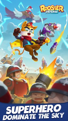 Screenshot 1: Rooster Defense