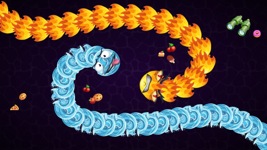 Screenshot 2: Snake vs Worms: Fun .io Zone