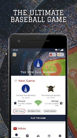 Screenshot 1: Astonishing Baseball Manager 2019