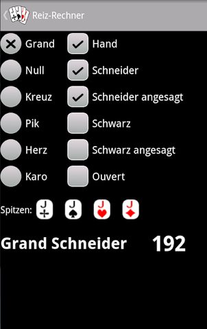 Screenshot 2: Skatabrechnung