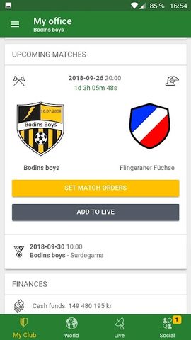 Screenshot 1: Hattrick Football Manager Game