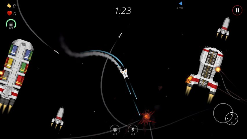 Screenshot 1: 2 Minutes in Space: Missiles!