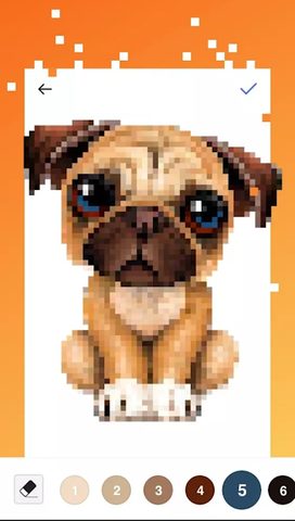 Screenshot 1: Draw Color by Number - Sandbox Pixel Art