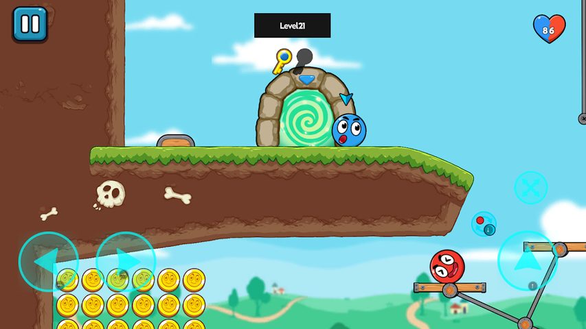 Screenshot 1: Red and Blue Ball : The Forest