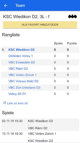 Screenshot 2: Volley Zürich