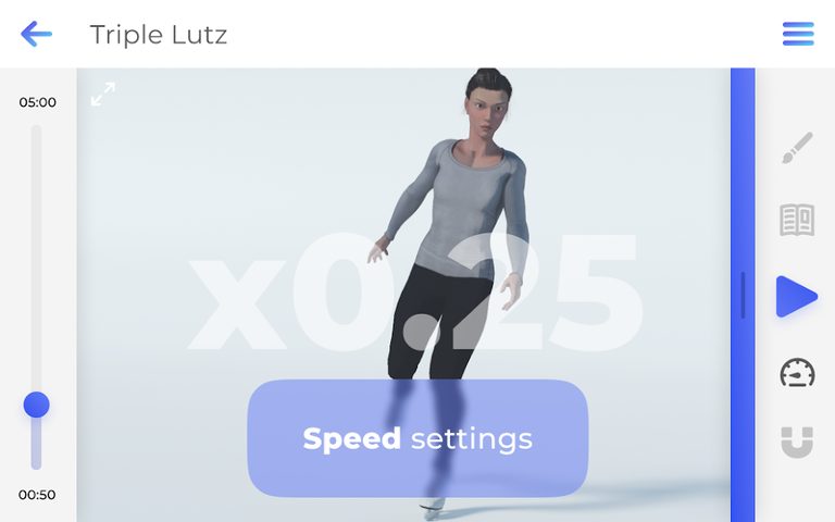 Screenshot 13: Freezio Figure Skating 3D app for training jumps.