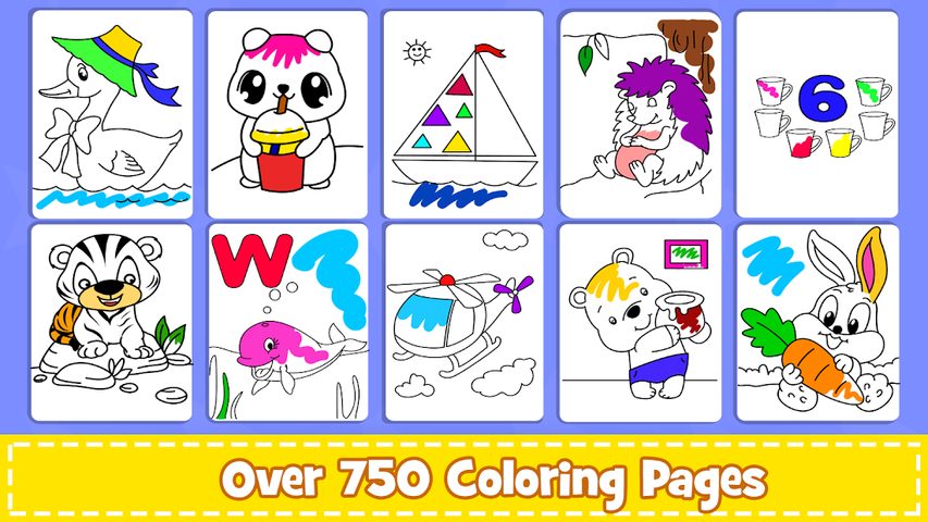 Screenshot 1: Coloring Games : PreSchool Coloring Book for kids