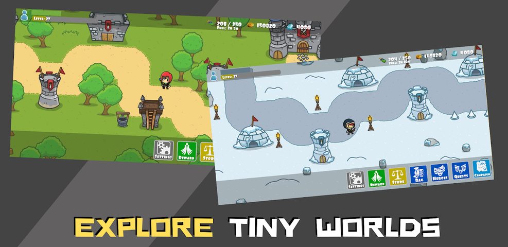Screenshot 1: Spawnders - Tiny Hero RPG