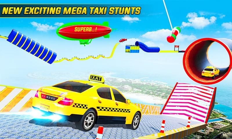 Screenshot 2: Taxi Car Mega Ramp Stunt: GT Car Racing Stunt Game