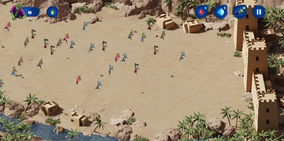 Screenshot 3: Zombie Frenzy - Squash, Crush & Zap Zombies