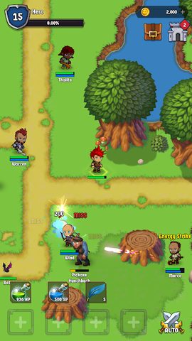 Screenshot 1: The Walking Hero (Auto Battle Idle RPG MMO Game)