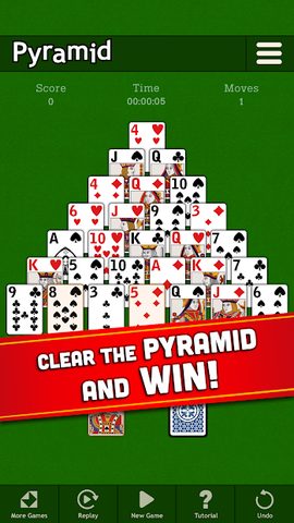 Screenshot 1: Pyramid Solitaire