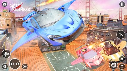 Screenshot 4: Flying Car Robot Shooting Game