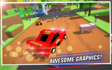 Screenshot 1: Crossy Brakes: Blocky Road Fun