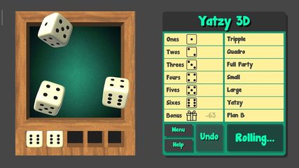Screenshot 2: Yatzy 3D - Free Dice Game