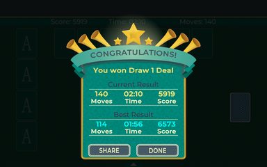 Screenshot 9: Solitaire Klondike classic.