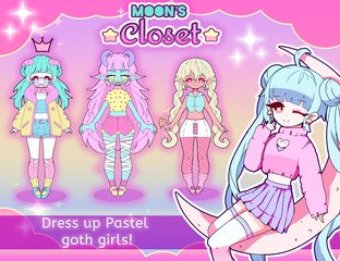 Screenshot 1: Moon's Closet dress up game