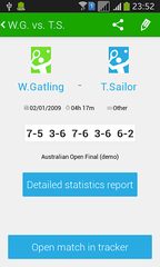 Screenshot 2: Tennis Math: score keeper and statistics tracker