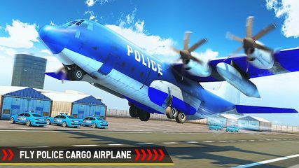 Screenshot 1: Cargo Airplane Police Vehicle