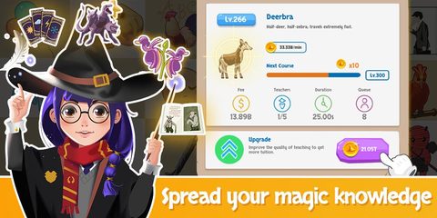 Screenshot 1: Idle Wizard School
