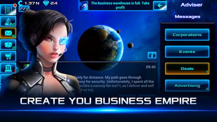 Screenshot 1: Idle Space Business Tycoon