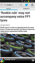 Screenshot 3: Freader1 - Formula Racing News