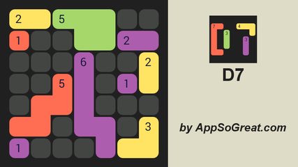 Screenshot 3: D7: pack the colored Dominoes per 7. Free game.
