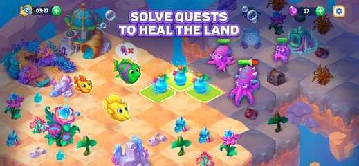 Screenshot 3: Sea Merge: Fish games in Ocean