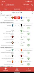 Screenshot 1: Live Scores for Super Lig 2021/2022