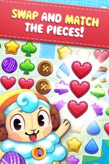 Screenshot 1: Fluffy Shuffle - Cute Match-3 Puzzle Adventure