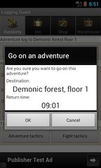 Screenshot 2: Logging Quest