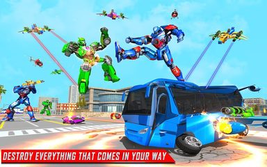 Screenshot 2: Flying Bus Robot Transform War
