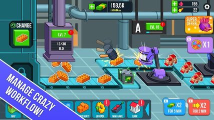 Screenshot 1: Tap Tap Factory: idle tycoon