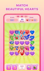 Screenshot 1: Match 3 Hearts - Romantic Puzzle Matching Game