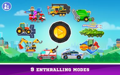 Screenshot 1: Kids Cars Games! Build a car and truck wash!