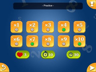 Screenshot 8: Multiplication and Division Tables. Training.
