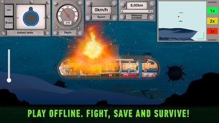 Screenshot 1: Submarine Games: Warships Inc
