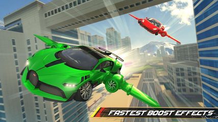 Screenshot 1: Flying Car Games 3d