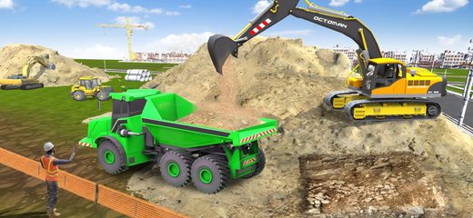 Screenshot 1: Construction Excavator Game 3d 4+