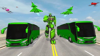 Screenshot 3: Bus Robot Car Game: Robot Game