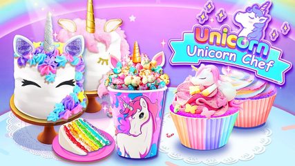Screenshot 1: Girl Games: Unicorn Cooking Games for Girls Kids