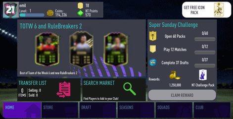 Screenshot 4: NT 21 Draft Simulator + Pack Opener
