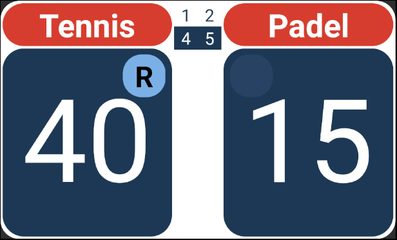Screenshot 1: Score Tennis/Padel