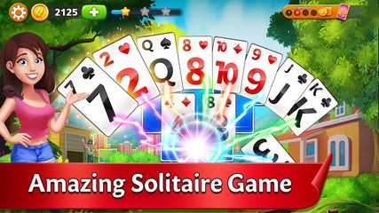 Screenshot 1: Solitaire Garden TriPeak Story