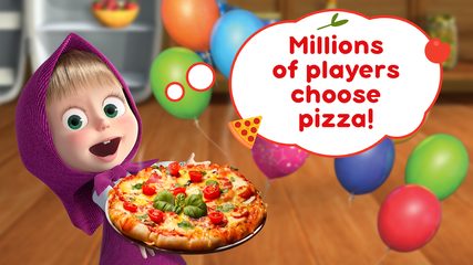 Screenshot 1: Masha and the Bear Pizza Maker
