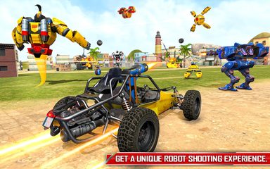 Screenshot 10: Flying Ghost Robot Car Game