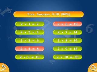 Screenshot 9: Multiplication and Division Tables. Training.