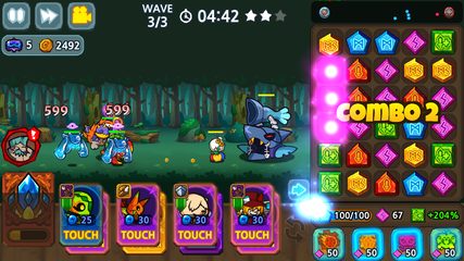 Screenshot 3: Puzzle & Defense: Match 3 Batt
